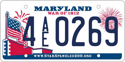 MD license plate 4AE0269