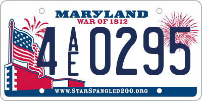 MD license plate 4AE0295