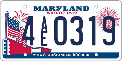 MD license plate 4AE0319