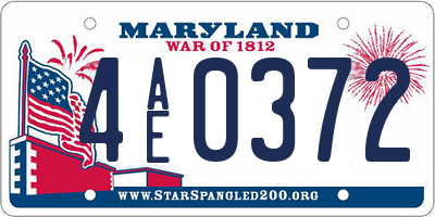 MD license plate 4AE0372