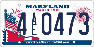MD license plate 4AE0473