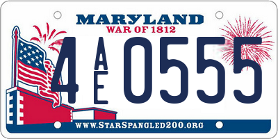 MD license plate 4AE0555