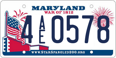 MD license plate 4AE0578