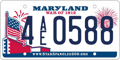 MD license plate 4AE0588