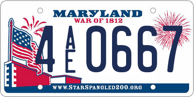 MD license plate 4AE0667