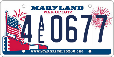 MD license plate 4AE0677