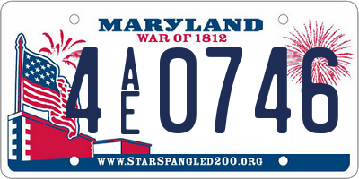 MD license plate 4AE0746