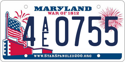 MD license plate 4AE0755