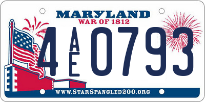 MD license plate 4AE0793
