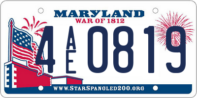 MD license plate 4AE0819