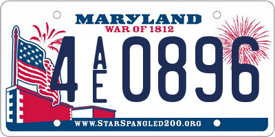 MD license plate 4AE0896