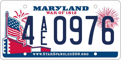 MD license plate 4AE0976