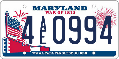 MD license plate 4AE0994