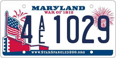 MD license plate 4AE1029