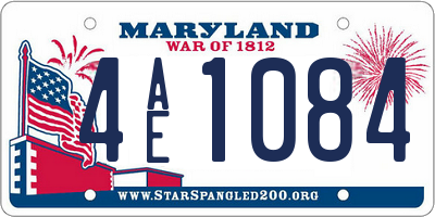 MD license plate 4AE1084