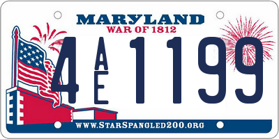 MD license plate 4AE1199