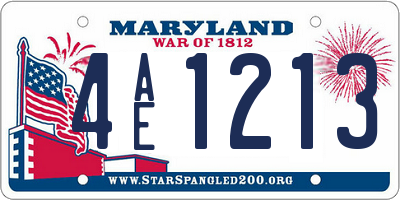 MD license plate 4AE1213