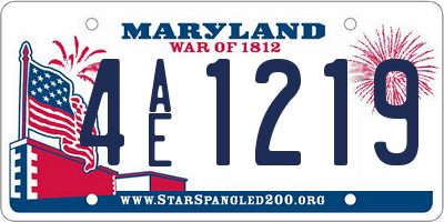 MD license plate 4AE1219