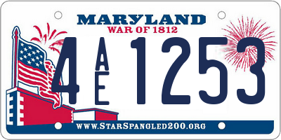 MD license plate 4AE1253