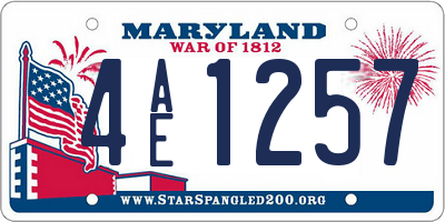 MD license plate 4AE1257