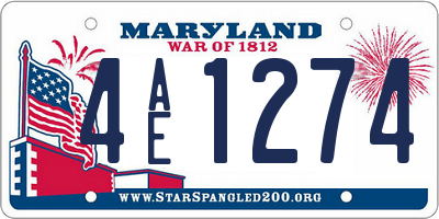 MD license plate 4AE1274