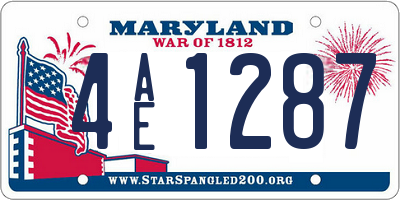MD license plate 4AE1287