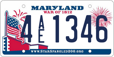 MD license plate 4AE1346