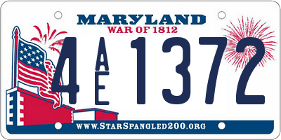 MD license plate 4AE1372