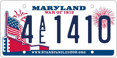 MD license plate 4AE1410