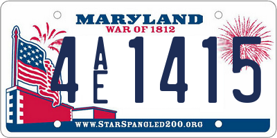MD license plate 4AE1415