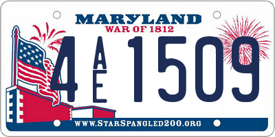 MD license plate 4AE1509