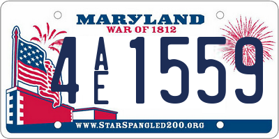 MD license plate 4AE1559