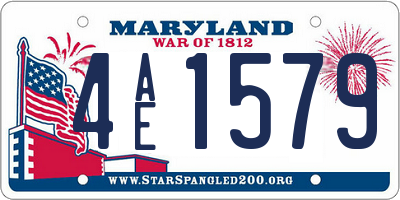 MD license plate 4AE1579