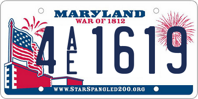 MD license plate 4AE1619