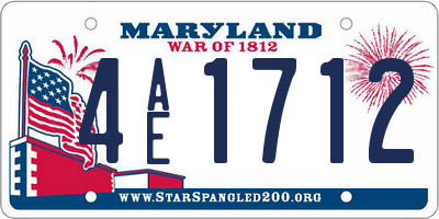 MD license plate 4AE1712