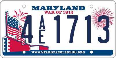 MD license plate 4AE1713