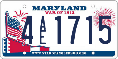 MD license plate 4AE1715