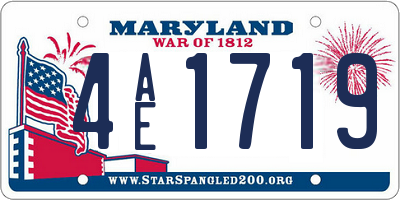 MD license plate 4AE1719