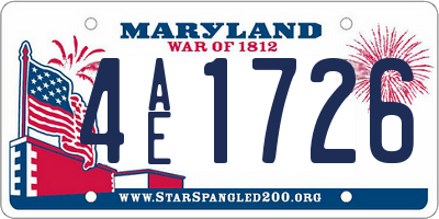 MD license plate 4AE1726