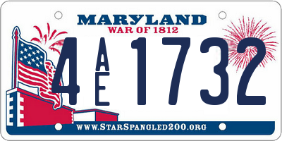 MD license plate 4AE1732
