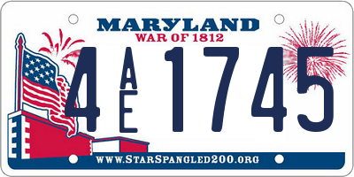 MD license plate 4AE1745