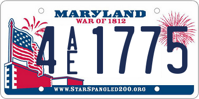 MD license plate 4AE1775