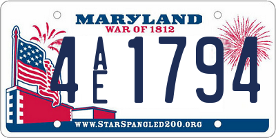 MD license plate 4AE1794