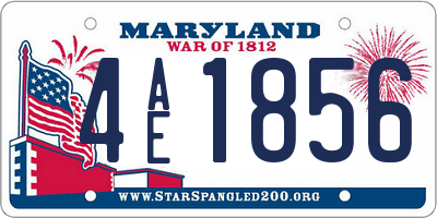 MD license plate 4AE1856
