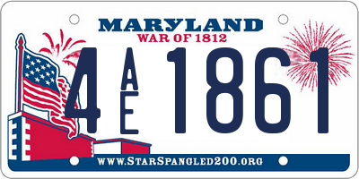 MD license plate 4AE1861