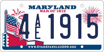 MD license plate 4AE1915