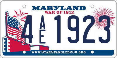 MD license plate 4AE1923