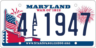 MD license plate 4AE1947