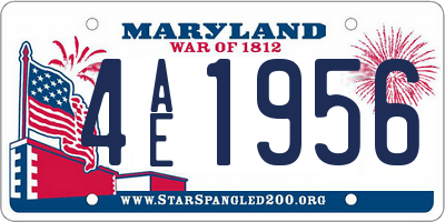MD license plate 4AE1956