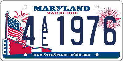 MD license plate 4AE1976